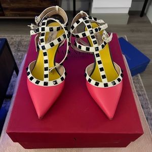 Like New - Valentino Ankle Strap Multicolored Heels